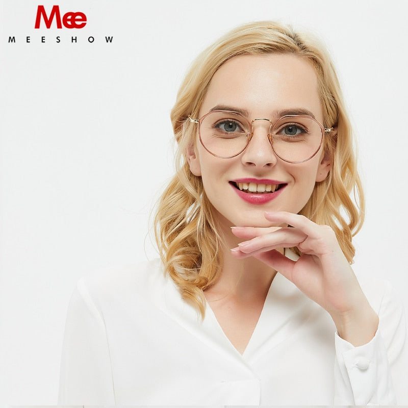 Meeshow Tr90 Womens Oversize Eyeglasses Trendy Round Frame Fuzweb 5836