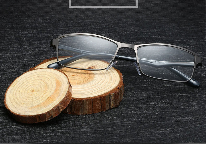 Hotochky Unisex Full Rim Square Stainless Steel Non Spherical Reading Glasses T076 Reading Glasses Hotochki