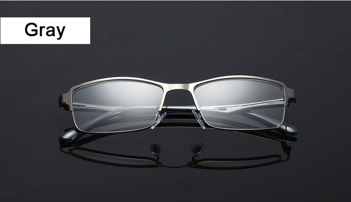 Hotochky Unisex Full Rim Square Stainless Steel Non Spherical Reading Glasses T076 Reading Glasses Hotochki