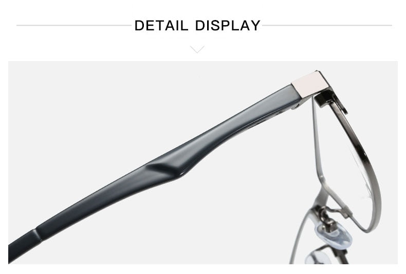 Hotochky Unisex Full Rim Square Stainless Steel Non Spherical Reading Glasses T076 Reading Glasses Hotochki