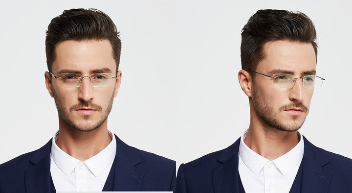 Meeshow Unisex Rimless Titanium Reading Glasses 8508 Reading Glasses Meeshow