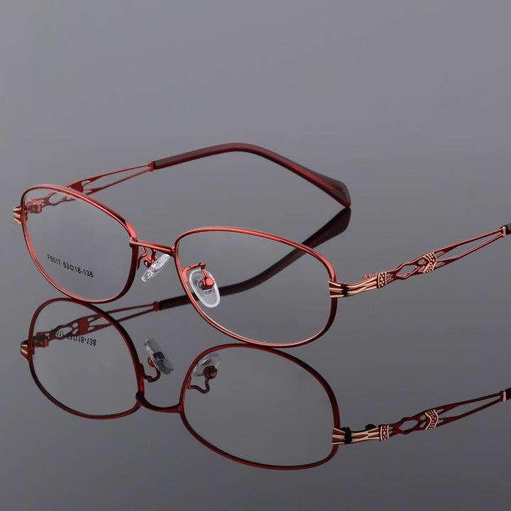 Bclear Women Eyeglasses Frames Metal Spectacles Clear Lens F6017 Full Rim Bclear