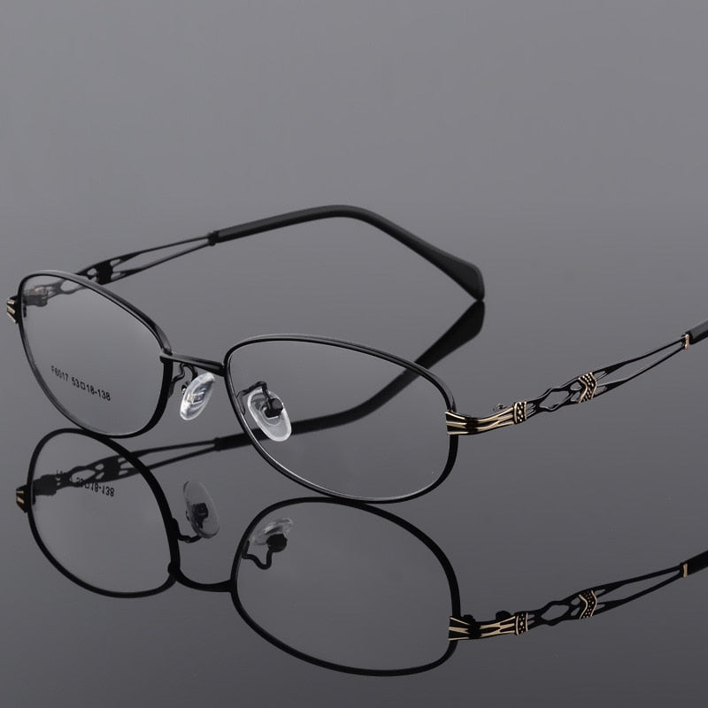 Bclear Women Eyeglasses Frames Metal Spectacles Clear Lens F6017 Full Rim Bclear