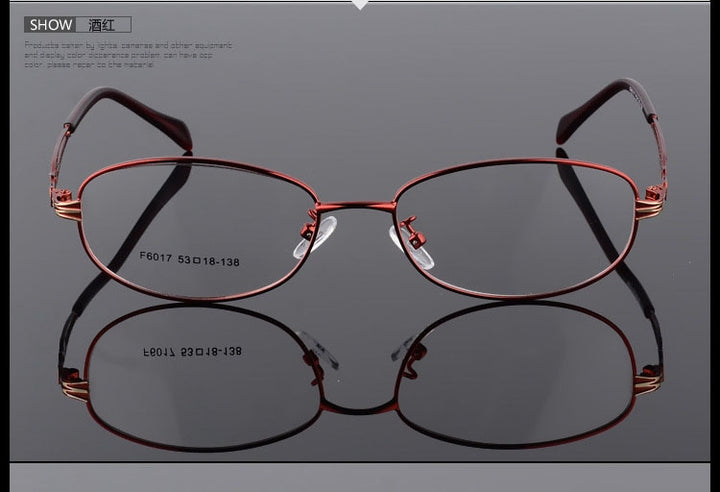 Bclear Women Eyeglasses Frames Metal Spectacles Clear Lens F6017 Full Rim Bclear