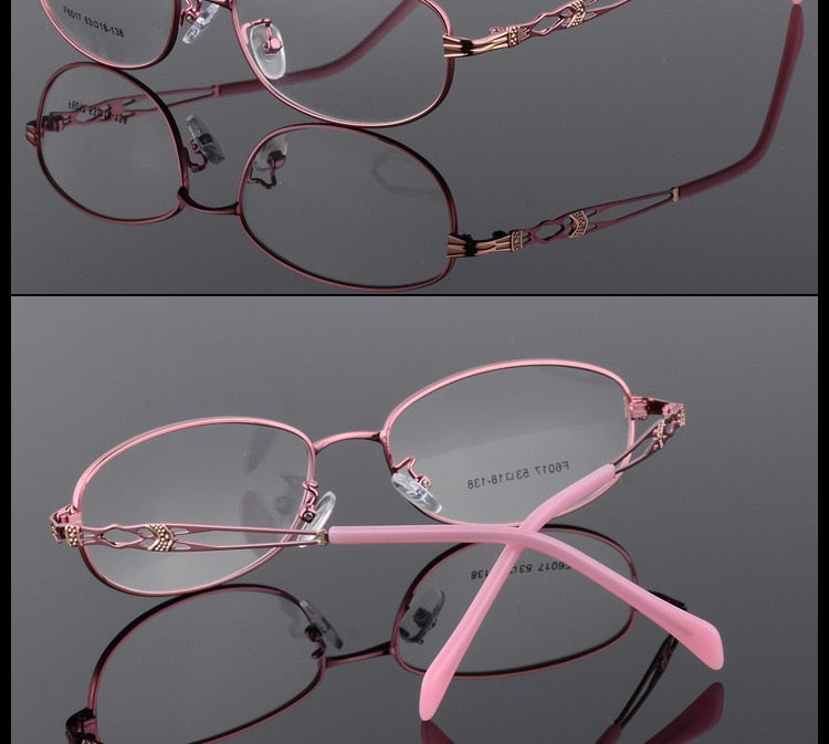 Bclear Women Eyeglasses Frames Metal Spectacles Clear Lens F6017 Full Rim Bclear