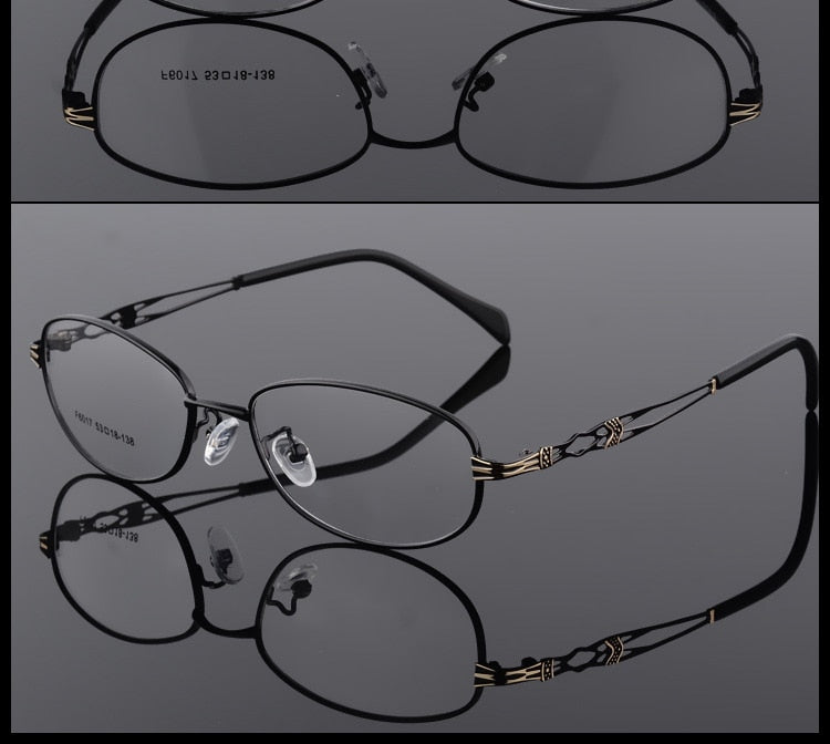 Bclear Women Eyeglasses Frames Metal Spectacles Clear Lens F6017 Full Rim Bclear