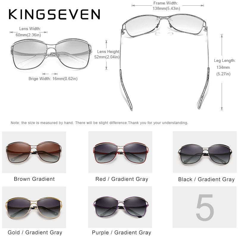 Kingseven Women's Sunglasses Polarized Luxury Gradient Lens N-7017 Sunglasses KingSeven