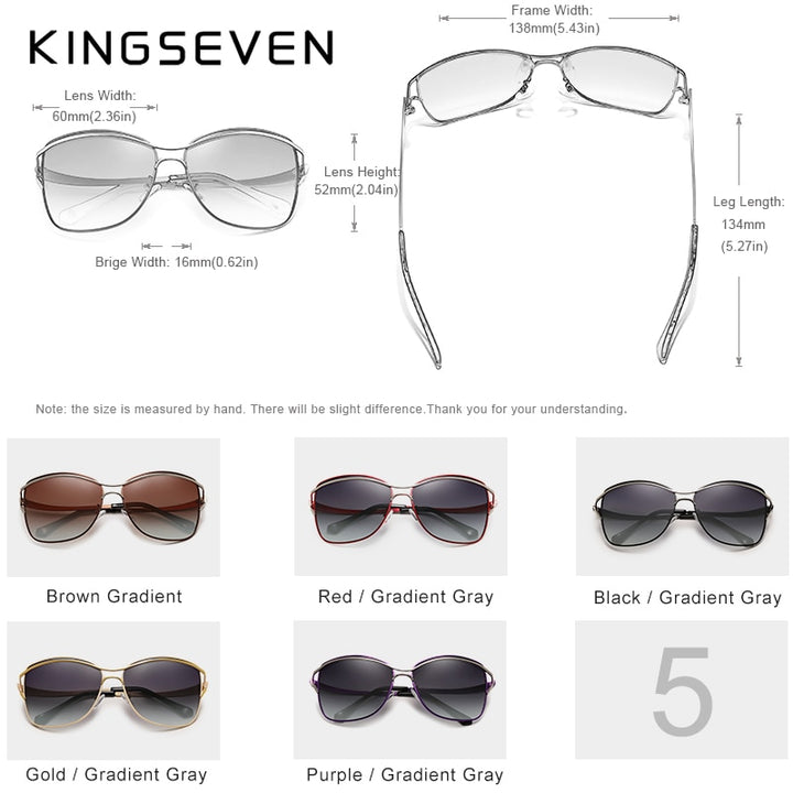 Kingseven Women's Sunglasses Polarized Luxury Gradient Lens N-7017 Sunglasses KingSeven