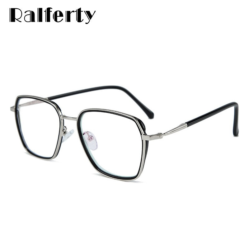 Ralferty Women's Full Rim Big Square Tr 90 Eyeglasses D16024 Full Rim Ralferty