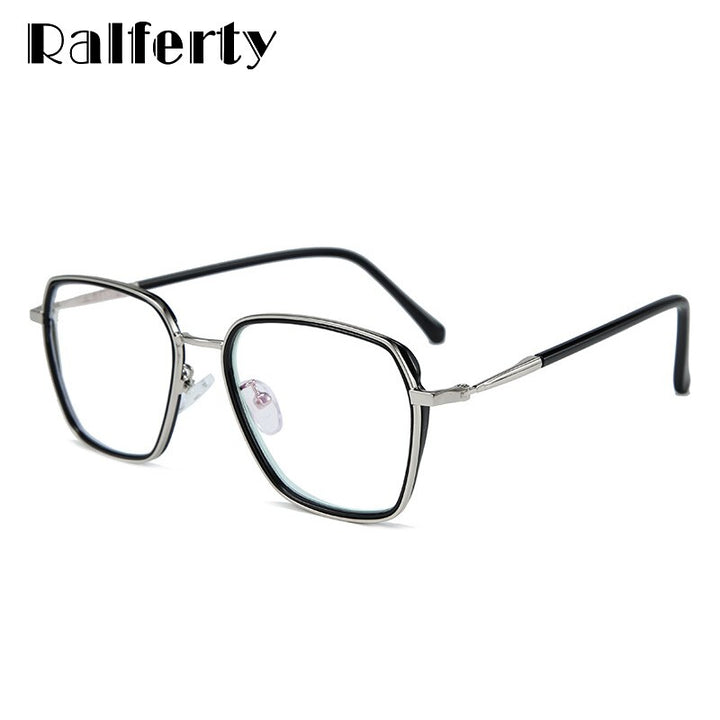 Ralferty Women's Full Rim Big Square Tr 90 Eyeglasses D16024 Full Rim Ralferty