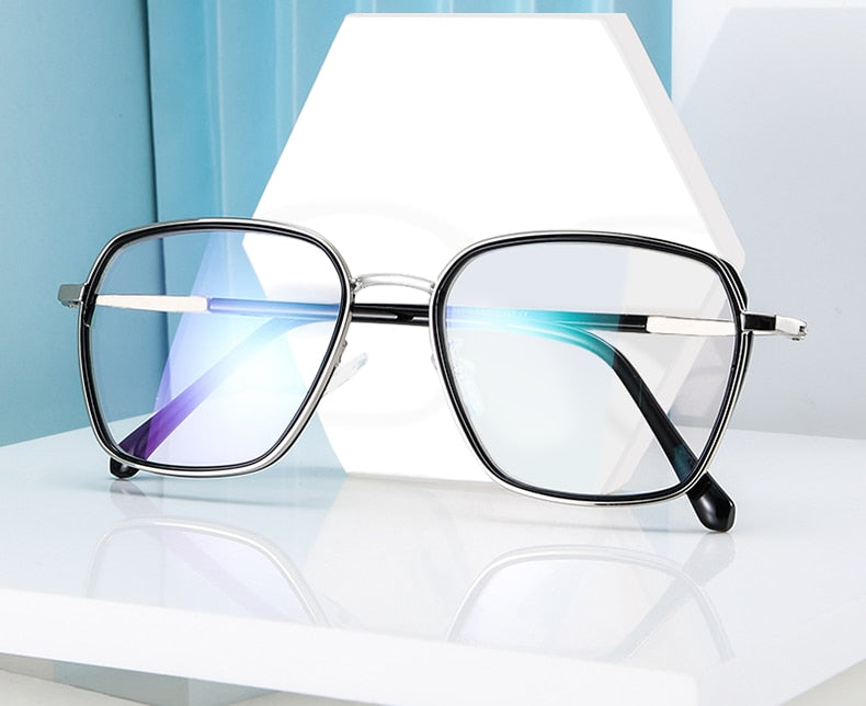 Ralferty Women's Full Rim Big Square Tr 90 Eyeglasses D16024 Full Rim Ralferty