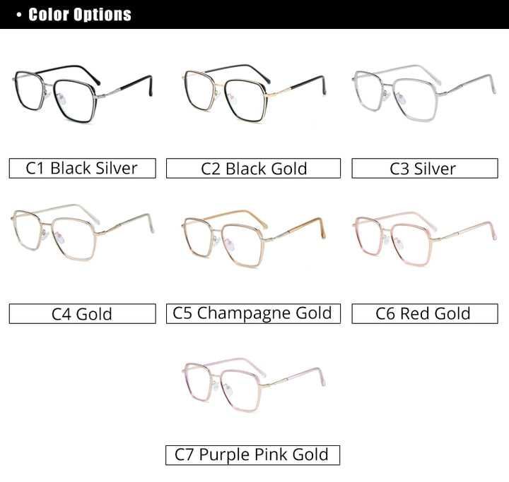 Ralferty Women's Full Rim Big Square Tr 90 Eyeglasses D16024 Full Rim Ralferty