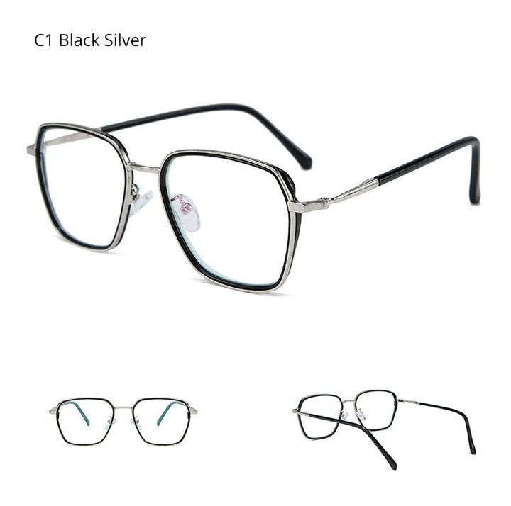 Ralferty Women's Full Rim Big Square Tr 90 Eyeglasses D16024 Full Rim Ralferty