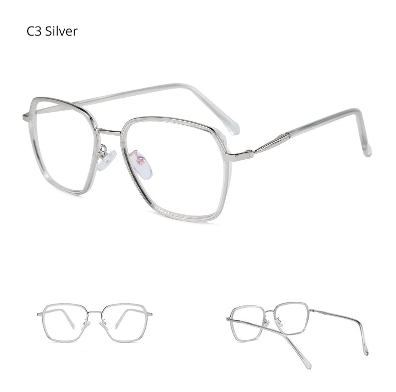 Ralferty Women's Full Rim Big Square Tr 90 Eyeglasses D16024 Full Rim Ralferty