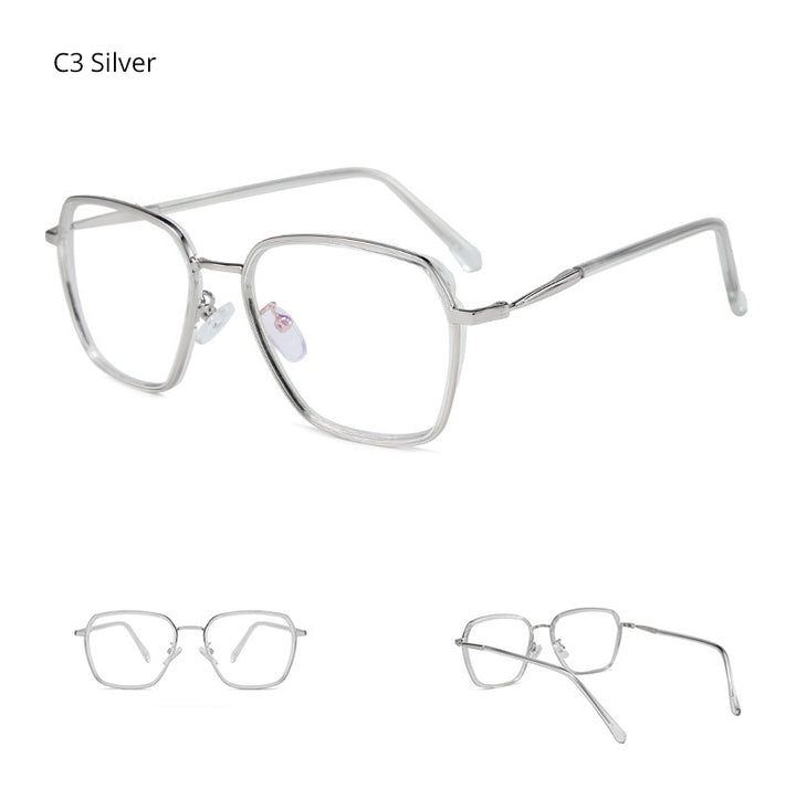 Ralferty Women's Full Rim Big Square Tr 90 Eyeglasses D16024 Full Rim Ralferty