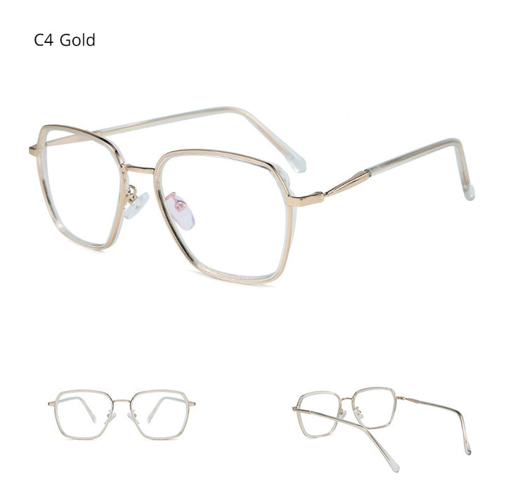 Ralferty Women's Full Rim Big Square Tr 90 Eyeglasses D16024 Full Rim Ralferty