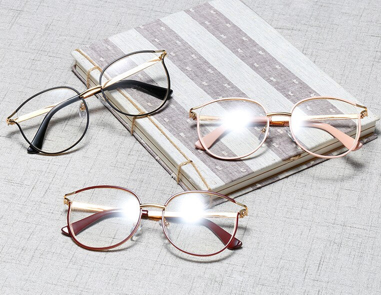 Ralferty Women's Full Rim Cat Eye Alloy Eyeglasses W93332 Full Rim Ralferty