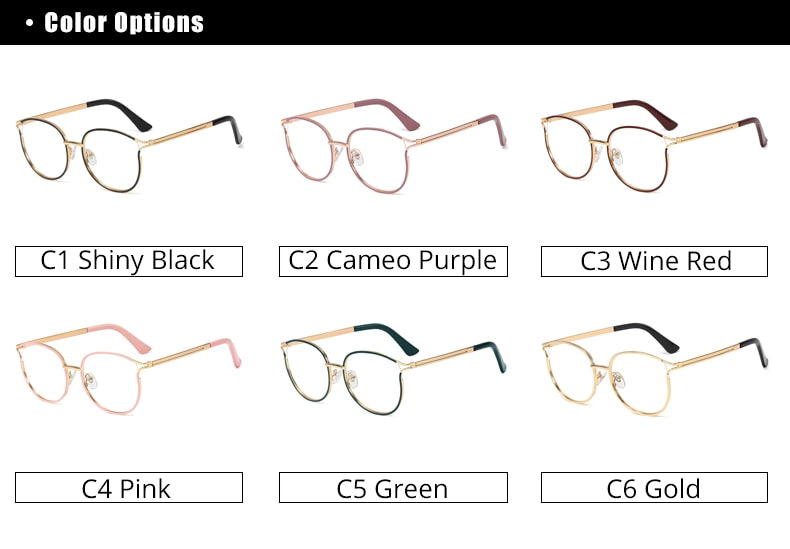 Ralferty Women's Full Rim Cat Eye Alloy Eyeglasses W93332 Full Rim Ralferty