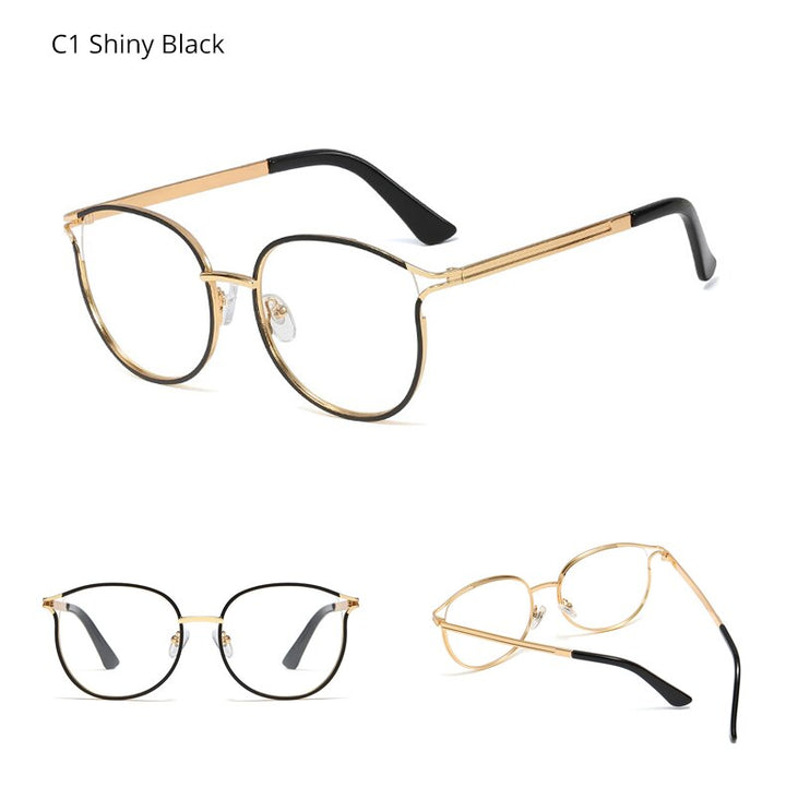 Ralferty Women's Full Rim Cat Eye Alloy Eyeglasses W93332 Full Rim Ralferty