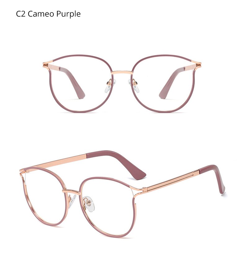 Ralferty Women's Full Rim Cat Eye Alloy Eyeglasses W93332 Full Rim Ralferty