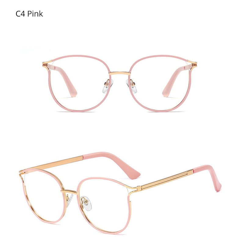 Ralferty Women's Full Rim Cat Eye Alloy Eyeglasses W93332 Full Rim Ralferty