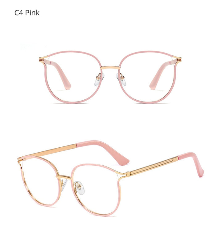 Ralferty Women's Full Rim Cat Eye Alloy Eyeglasses W93332 Full Rim Ralferty