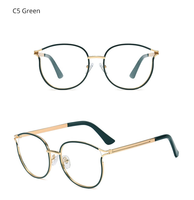 Ralferty Women's Full Rim Cat Eye Alloy Eyeglasses W93332 Full Rim Ralferty