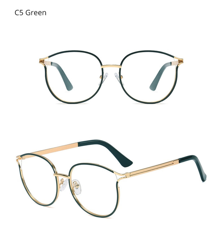 Ralferty Women's Full Rim Cat Eye Alloy Eyeglasses W93332 Full Rim Ralferty