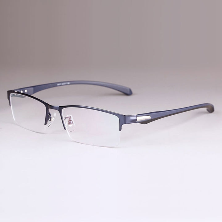 Hotochki Men's Full And Semi Rim Square Titanium Alloy Eyeglasses Full Rim Hotochki