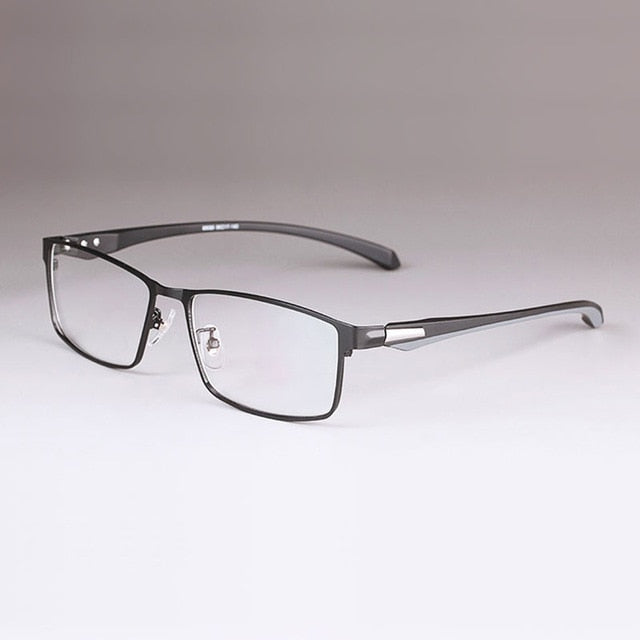 Hotochki Men's Full And Semi Rim Square Titanium Alloy Eyeglasses Full Rim Hotochki BlackFullRim