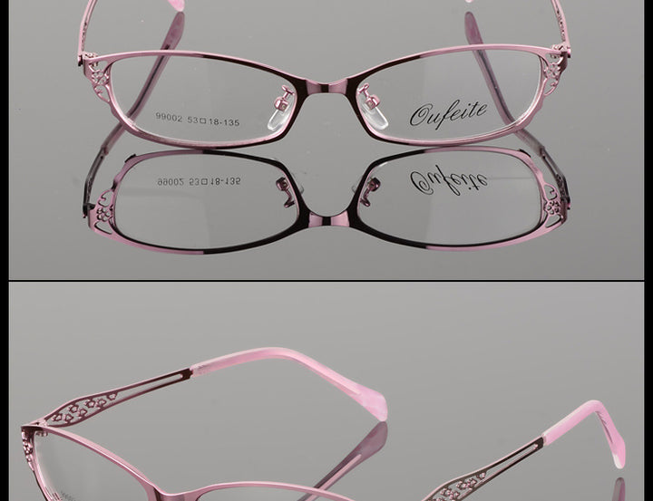 Bclear High-Grade Women Spectacle Frame Metal Alloy Eyeglasses Frame Half Frame Glasses Frame Eyeglasses S99002 Full Rim Bclear
