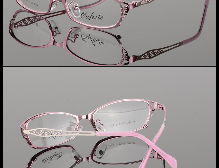Bclear High-Grade Women Spectacle Frame Metal Alloy Eyeglasses Frame Half Frame Glasses Frame Eyeglasses S99002 Full Rim Bclear
