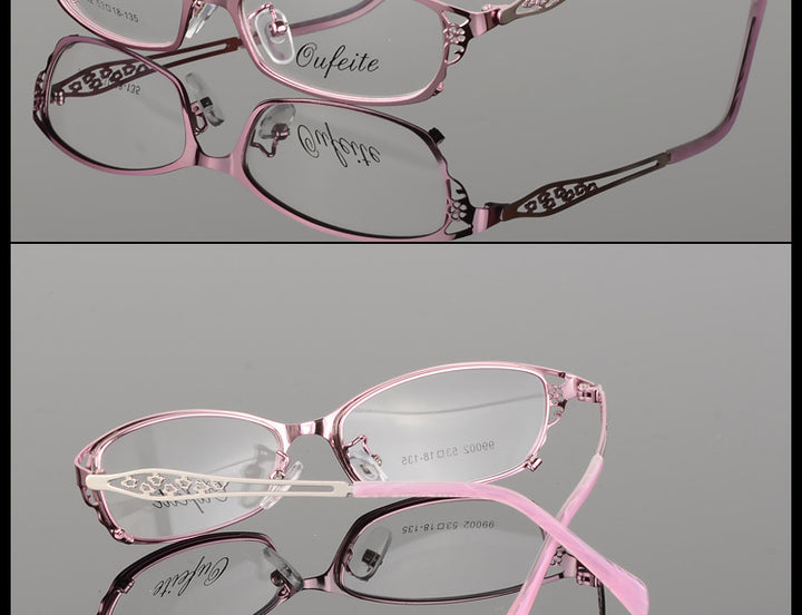 Bclear High-Grade Women Spectacle Frame Metal Alloy Eyeglasses Frame Half Frame Glasses Frame Eyeglasses S99002 Full Rim Bclear