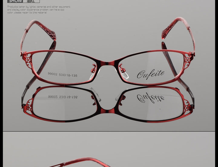 Bclear High-Grade Women Spectacle Frame Metal Alloy Eyeglasses Frame Half Frame Glasses Frame Eyeglasses S99002 Full Rim Bclear