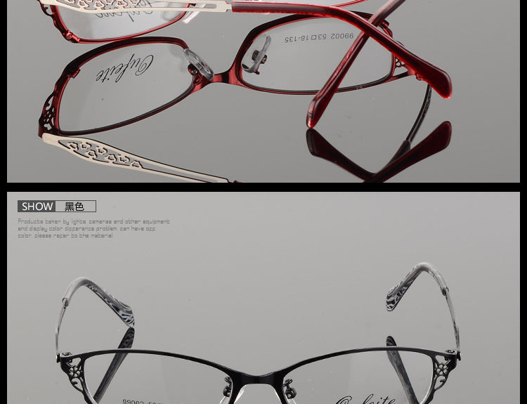 Bclear High-Grade Women Spectacle Frame Metal Alloy Eyeglasses Frame Half Frame Glasses Frame Eyeglasses S99002 Full Rim Bclear