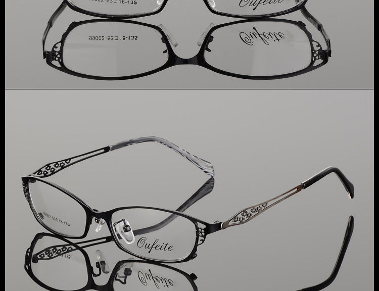 Bclear High-Grade Women Spectacle Frame Metal Alloy Eyeglasses Frame Half Frame Glasses Frame Eyeglasses S99002 Full Rim Bclear Black