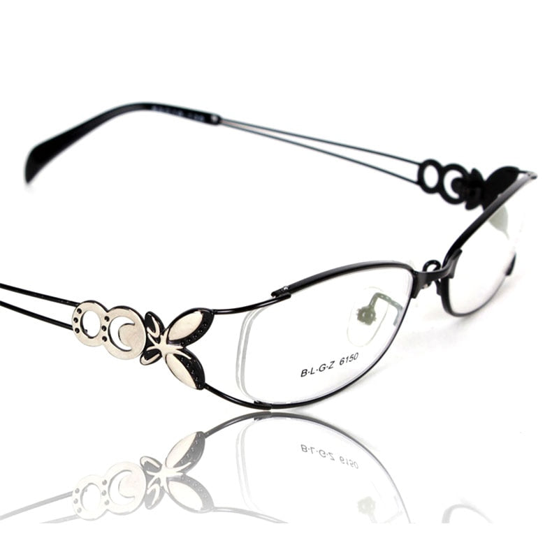 Hotochki Women's Full Rim Eyeglasses Butterfly Alloy 6150 Full Rim Hotochki