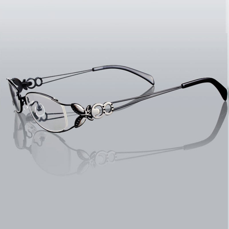 Hotochki Women's Full Rim Eyeglasses Butterfly Alloy 6150 Full Rim Hotochki