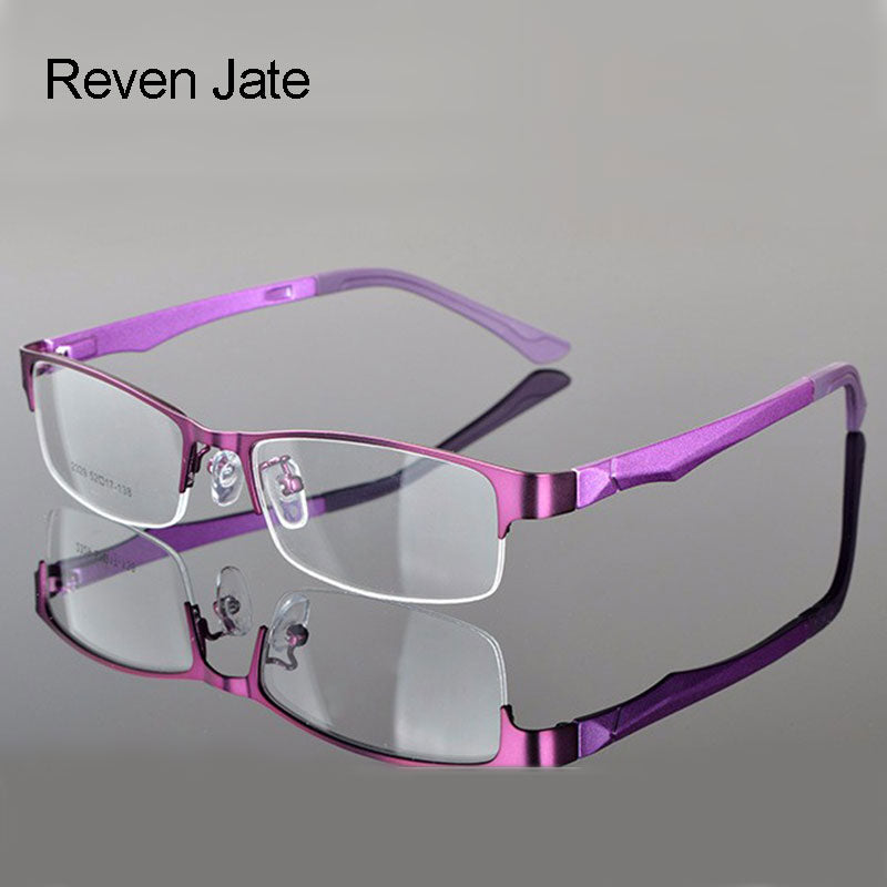 Reven Jate Women's Semi Rim Alloy Eyeglasses 2329 Semi Rim Reven Jate