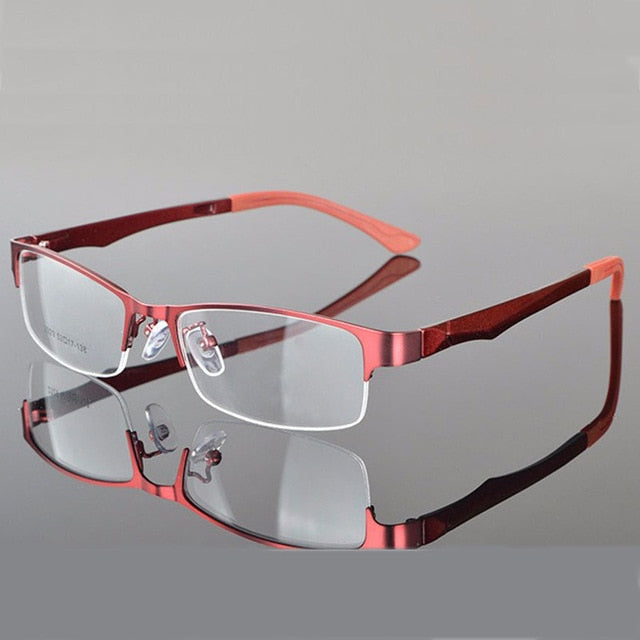 Reven Jate Women's Semi Rim Alloy Eyeglasses 2329 Semi Rim Reven Jate Red