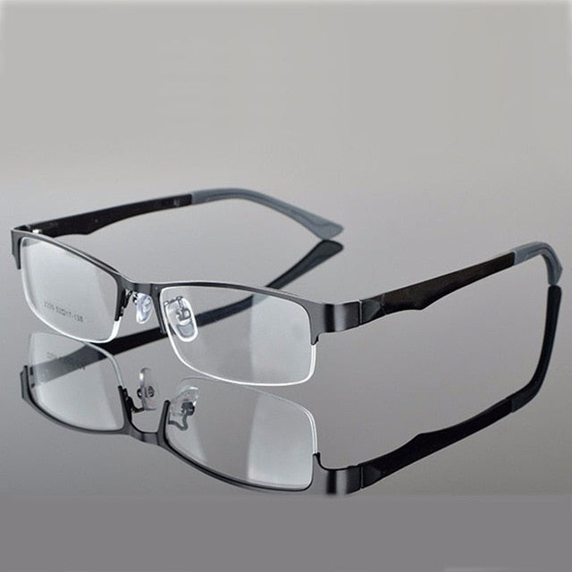 Reven Jate Women's Semi Rim Alloy Eyeglasses 2329 Semi Rim Reven Jate Black