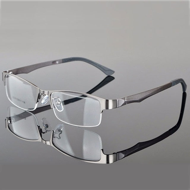 Reven Jate Women's Semi Rim Alloy Eyeglasses 2329 Semi Rim Reven Jate Gray