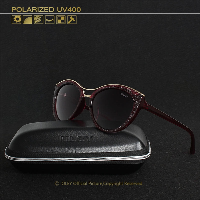 Oley Cat Eye Sunglasses Women Brand Designer Polarized Y7416 Sunglasses Oley