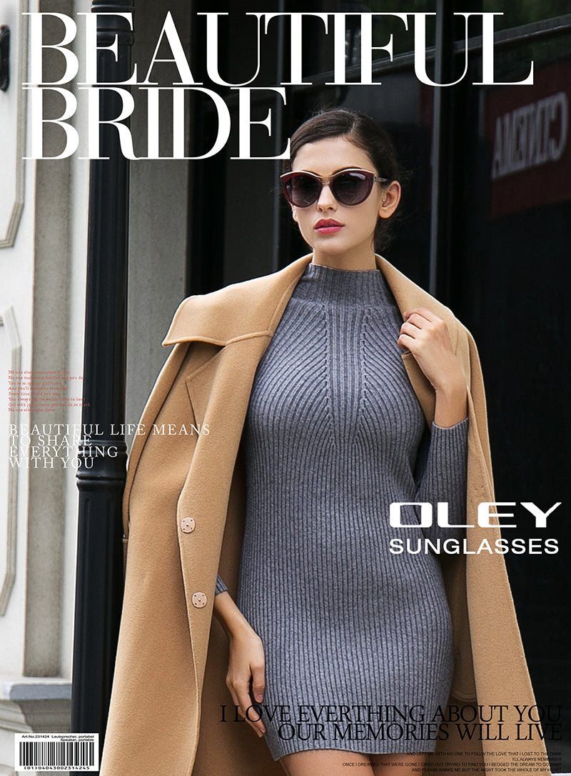Oley Cat Eye Sunglasses Women Brand Designer Polarized Y7416 Sunglasses Oley