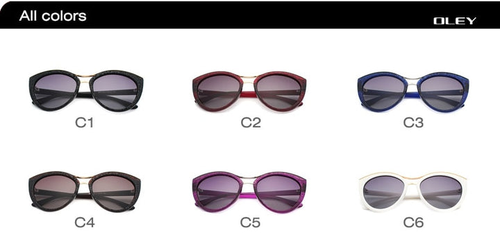Oley Cat Eye Sunglasses Women Brand Designer Polarized Y7416 Sunglasses Oley