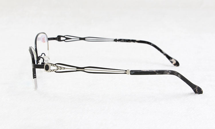 Bclear Women Cat Eye Metal Alloy Eyeglasses Half Frame 1012 Semi Rim Bclear