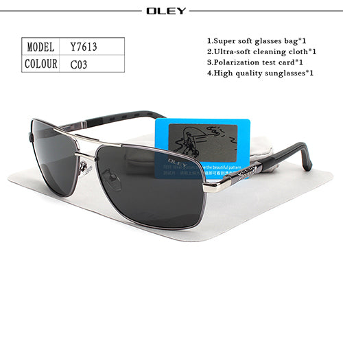 Oley Brand Y7613 Polarized Sunglasses Men Driving Uv400 Sunglasses Oley Y7613 C3  