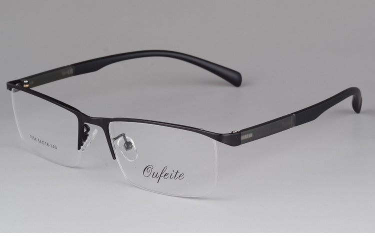 Bclear Men's Eyeglasses Semi Rim Square Alloy Semi Rim Bclear