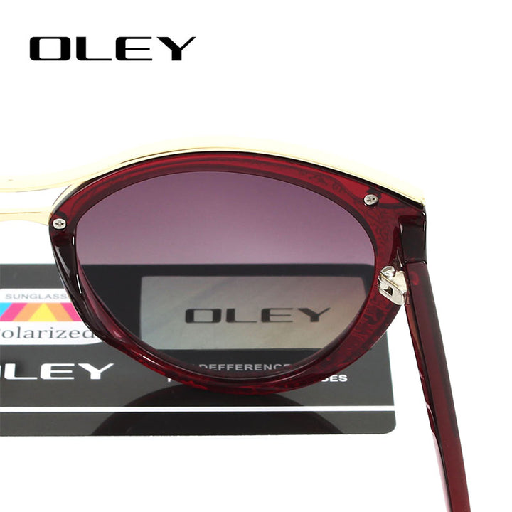 Oley Cat Eye Sunglasses Women Brand Designer Polarized Y7416 Sunglasses Oley