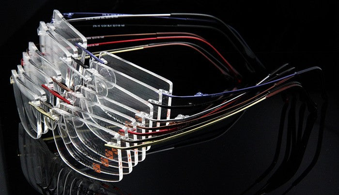 Esnbie Computer Rimless Titanium Glasses Frame Men Memory Eyeglass Frames 7 Colors Square Shape Rimless Esnbie